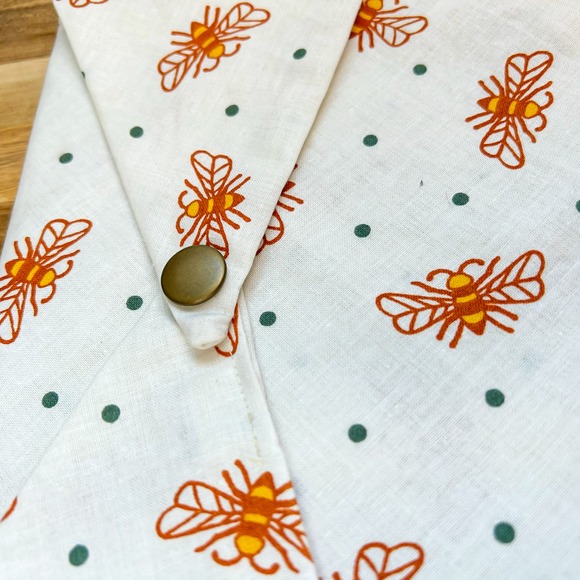 Spring Bee Dog Bandana | Premium, handmade, snap button - Picture 2 of 8